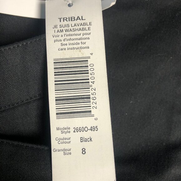 Tribal Black Capri Womens Size 8 Stretch Sportswear Comfort Waist Pants NEW - Picture 7 of 8